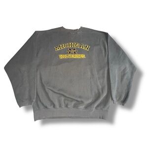 Men’s Varsity Athletic University Of Michigan Wolverines Crewneck Sweatshirt